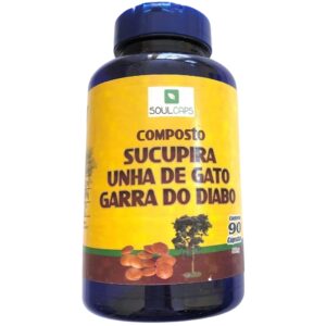 SUCUPIRA COMPOSTA + UNHA-DE-GATO + GARRA-DO-DIABO – 90 cápsulas